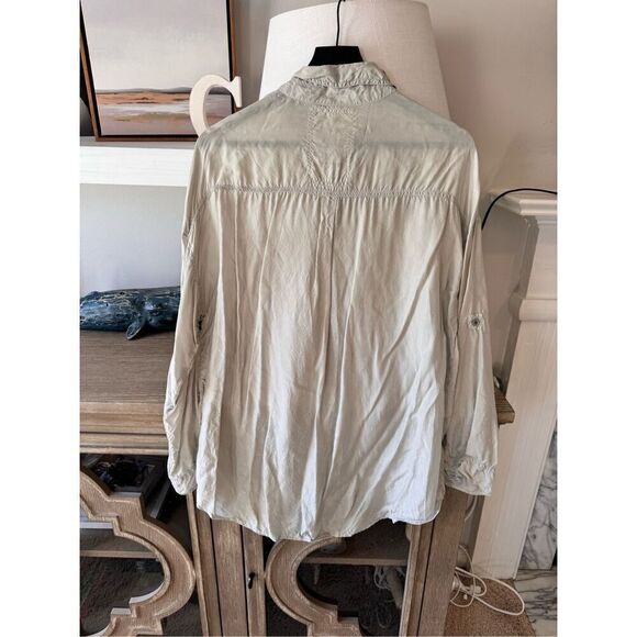 Johnny Was Pete & Greta Green Button Down Shirt Size Small - Picture 8 of 10